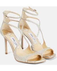 Jimmy Choo - Sandalen Azia 95 Mit Glitter - Lyst