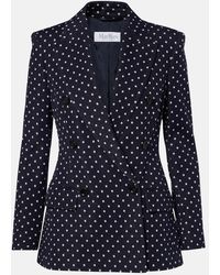 Max Mara - Polka-Dot Double-Breasted Jersey Blazer - Lyst