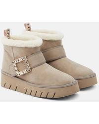 Roger Vivier - Viv' Winter Suede Ankle Boots - Lyst
