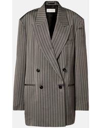 Dries Van Noten - Striped Double-Breasted Oversized Blazer - Lyst