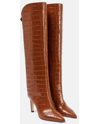 Jimmy Choo - Alizze Kb 85 Croc-embossed Leather Knee-high Boot - Lyst