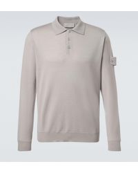 Stone Island - Compass Virgin Wool Polo Shirt - Lyst