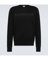 Moncler - Felpa in jersey di cotone con logo - Lyst