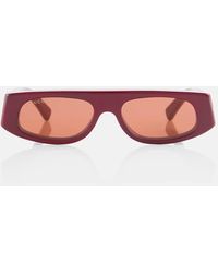 Gucci - Occhiali Da Sole Rettangolari Con Logo - Lyst