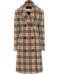 Burberry Vintage Check Faux Fur Coat - Natural