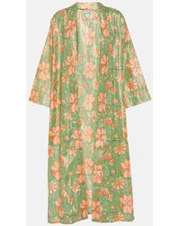 Juliet Dunn - Kimono de lame de algodon floral - Lyst