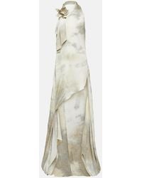 Coperni - Floral-Applique Asymmetric Gown - Lyst