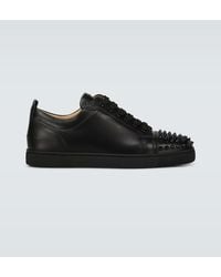 Christian Louboutin - Louis Junior Spikes Leather Sneaker - Lyst