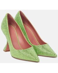 AMINA MUADDI - Ami Embellished Leather Pumps - Lyst
