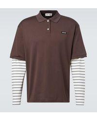Miu Miu - Layered Striped Cotton Polo Shirt - Lyst