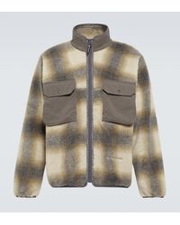 and wander - Checked Fleece Jacket - Lyst
