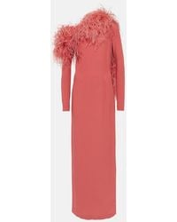 ‎Taller Marmo - Garbo Feather-trimmed Gown - Lyst