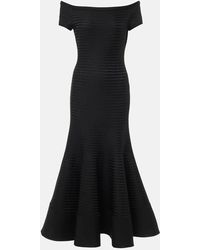Carolina Herrera - Off-Shoulder Striped Maxi Dress - Lyst