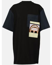 Plan C - Printed Cotton Jersey T-shirt Minidress - Lyst