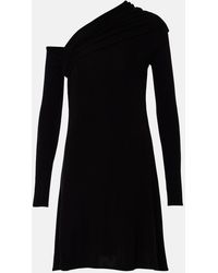 Courreges - Twist One-Shoulder Crepe Minidress - Lyst