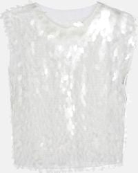 Norma Kamali - Cropped-Top Mit Pailletten - Lyst