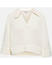 Dorothee Schumacher - Sporty Wool And Cotton-blend Polo Sweater - Lyst