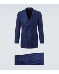 Tom Ford - Chalk Stripe Wool, Linen, And Silk Blazer - Lyst