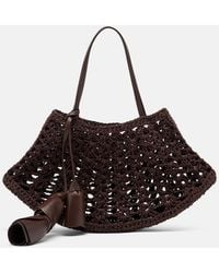 Magda Butrym - Maya Small Crochet Leather Top-Handle Bag - Lyst