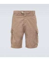 Brunello Cucinelli - Cotton-blend Bermuda Shorts - Lyst