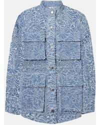 Veronica Beard - Lane Floral Denim Jacket - Lyst