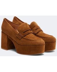 Gianvito Rossi - Jenna Suede Loafer Pumps - Lyst