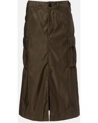 Sacai - Pleated Midi Skirt - Lyst