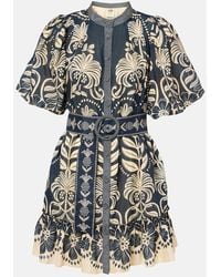 FARM Rio - Printed Cotton-Blend Minidress - Lyst