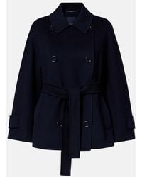 Max Mara - Louise Belted Double-Breasted Virgin Wool Jacket - Lyst