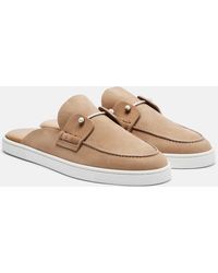 Christian Louboutin - Chanme Suede Mules - Lyst