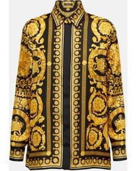 Versace - Barocco Silk Twill Shirt - Lyst