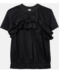 Noir Kei Ninomiya - Ruffled Cotton Top - Lyst