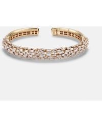 Suzanne Kalan - 18Kt Cuff Bracelet With Diamonds - Lyst