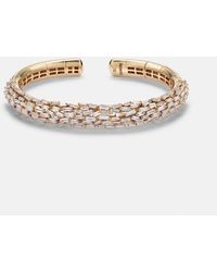 Suzanne Kalan - 18Kt Cuff Bracelet With Diamonds - Lyst