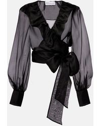 Rebecca Vallance - Blouse Anjou En Soie Transparente - Lyst