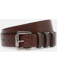 Brunello Cucinelli - Guertel Monili Aus Leder - Lyst