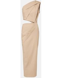 Max Mara Balzac Cotton Twill Dress in White | Lyst