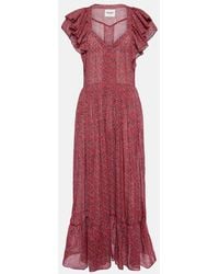 Isabel Marant - Godralia Printed Cotton Midi Dress - Lyst