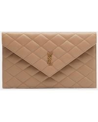 Saint Laurent - Paris Cassandre Leather Pouch - Lyst
