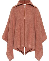 See By Chloé Ribbed Cotton-blend Cape - Brown