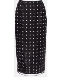 Emilia Wickstead - Bethan Polka-Dot Silk Taffeta Pencil Skirt - Lyst