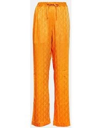 Marine Serre - Moon Diamant Satin Pajama Pants - Lyst