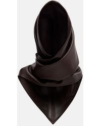 Nour Hammour - Draped Leather Hood - Lyst