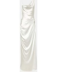 Vivienne Westwood - Bridal - Abito lungo Minerva in raso di seta - Lyst