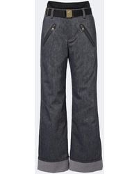 Bogner - Klea Belted Denim Wide-Leg Ski Pants - Lyst