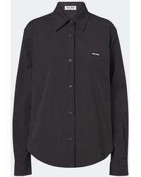 Miu Miu - Cotton-Blend Poplin Shirt - Lyst