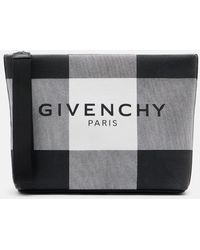 Givenchy - Bustina A Quadri Con Logo - Lyst