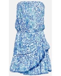 Poupette - Miniabito A Fascia Ambra Con Stampa - Lyst