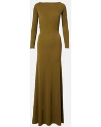 Alex Perry - Draped Open-Back Crepe Jersey Gown - Lyst