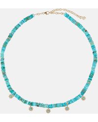 Sydney Evan - Daisy 14kt Gold Beaded Necklace With Diamonds - Lyst